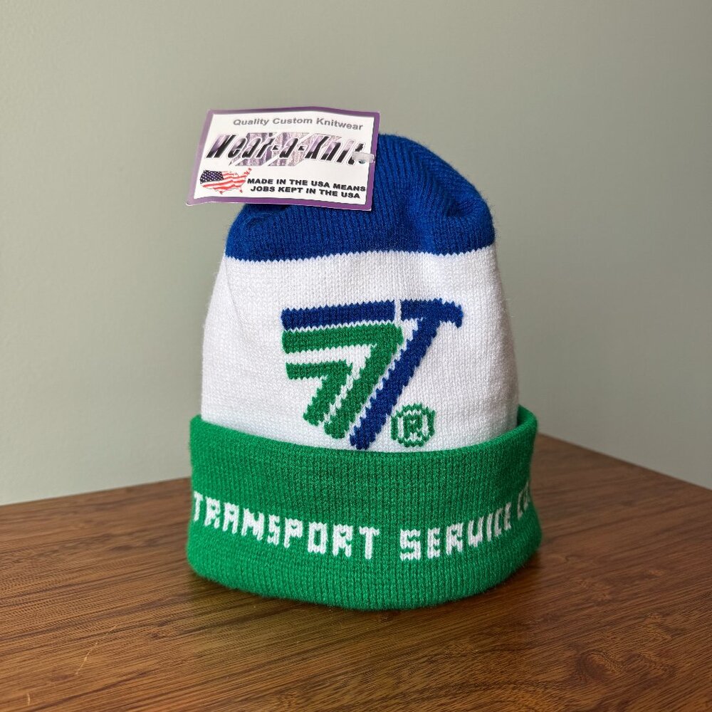 Beanie Knit Cap with Cuff NWT Transport Service Co.